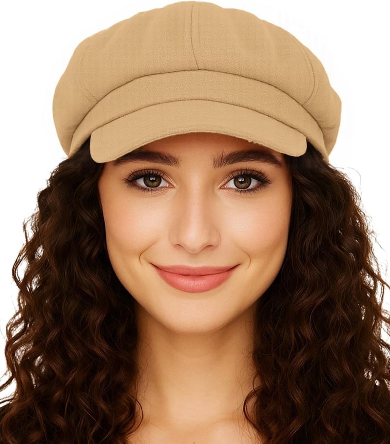 Durio Newsboy Hats for Women Vintage Plaid Newsboy Cap Beret Paperboy Hat Fall Hats Spring Winter - Image 1